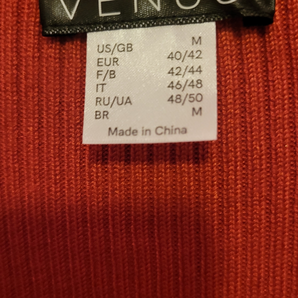 VENUS Burnt Orange Ribbed Top - Picture 3 of 5